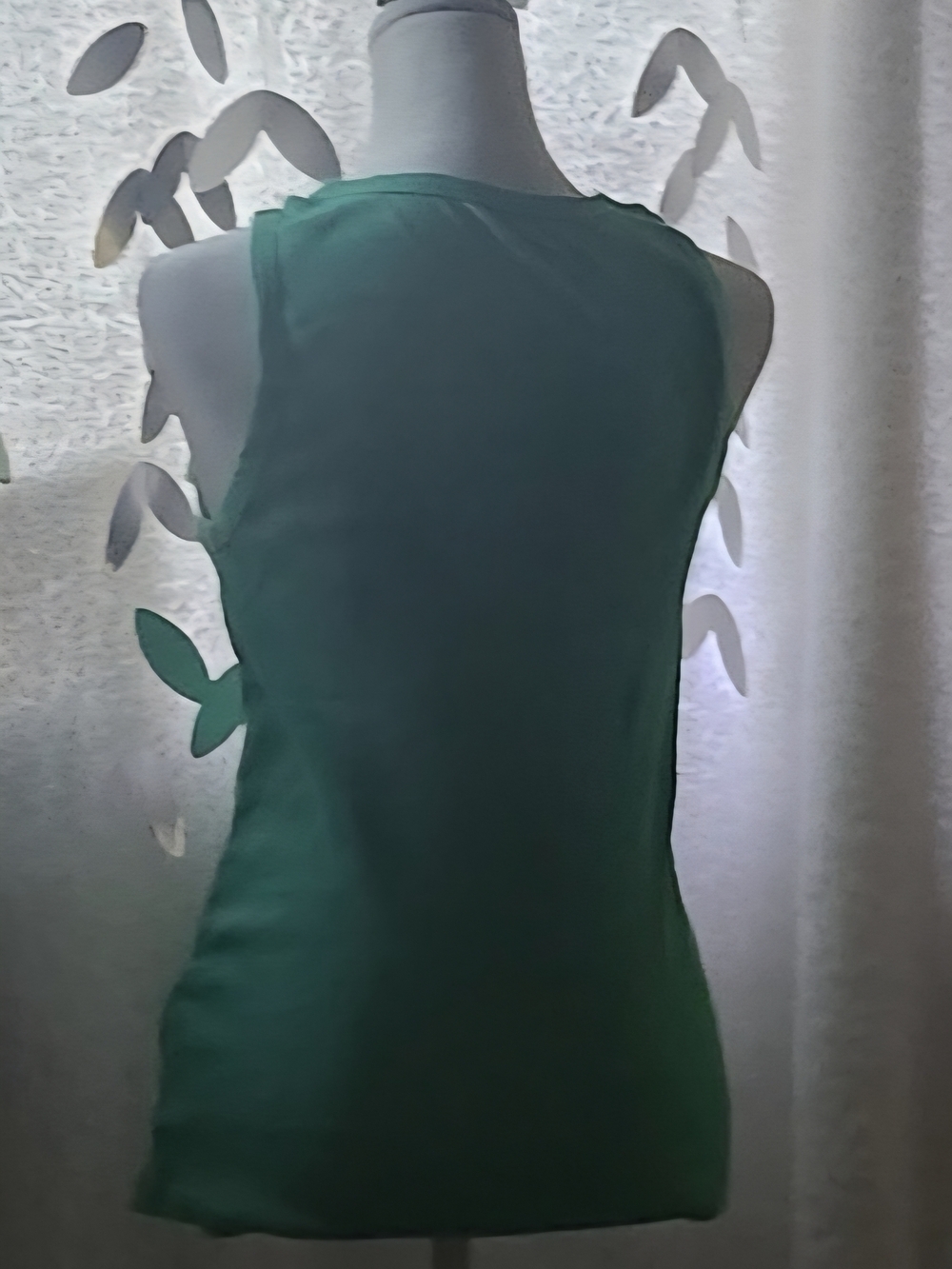 Classic Green Scoop Neck Women's Tank Top - Picture 4 of 5